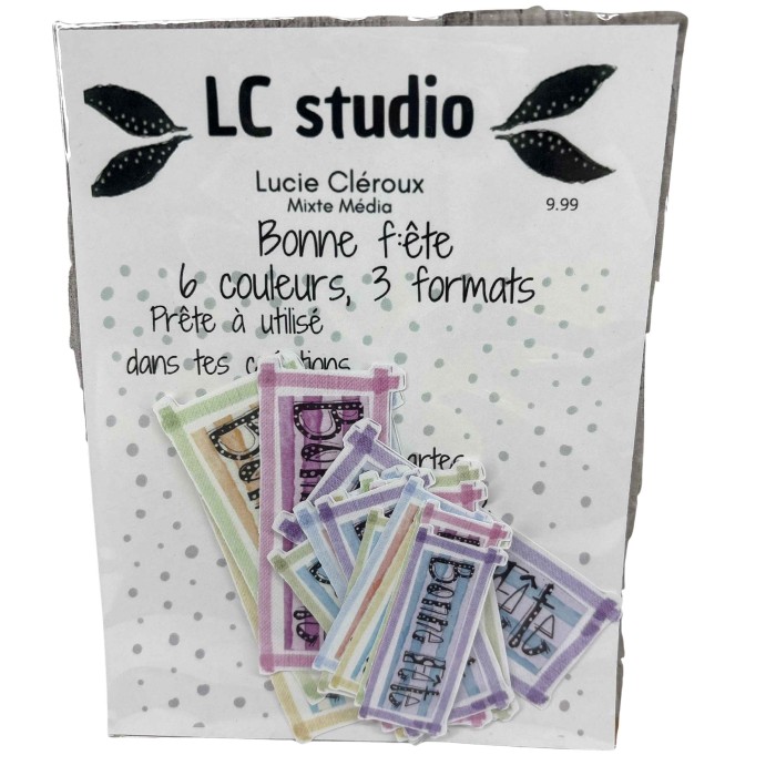 Bonne fête en couleur rayé