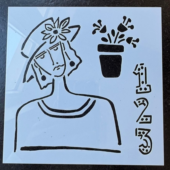 Stencil Lady 1 2 3