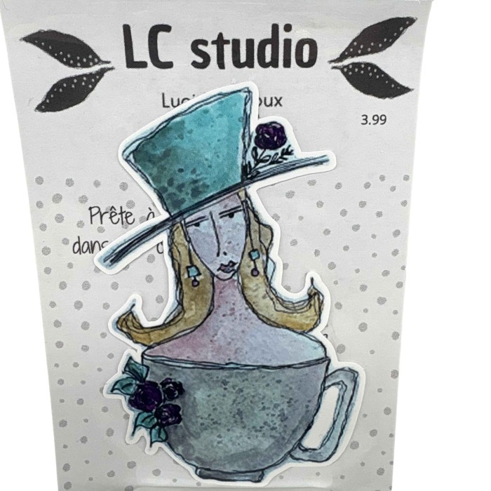 Autocollant Lady thé